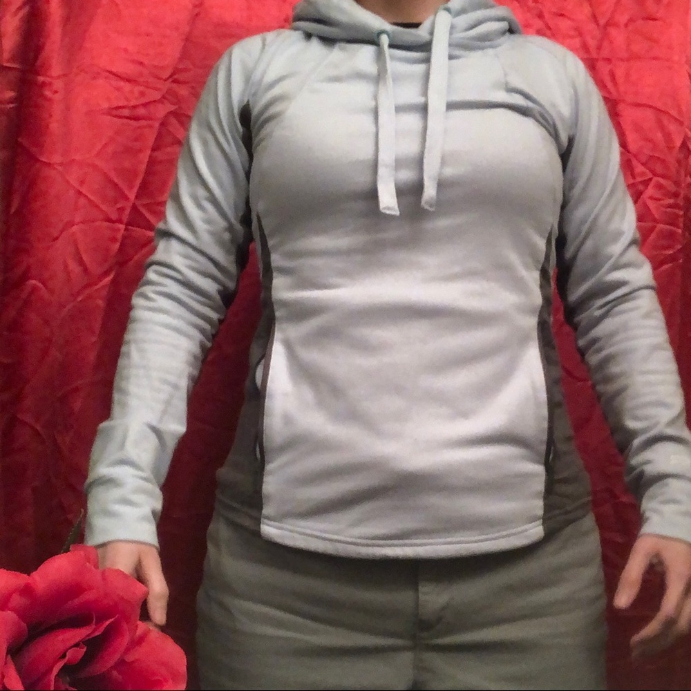 NWT IdealFit Light Weight Sweatshirt Grey & Blue Size Large